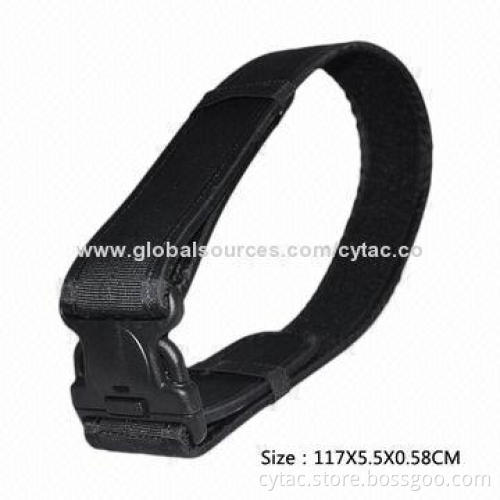 Black nylon duty belt for police officer and military use, duty/policy/holster belt